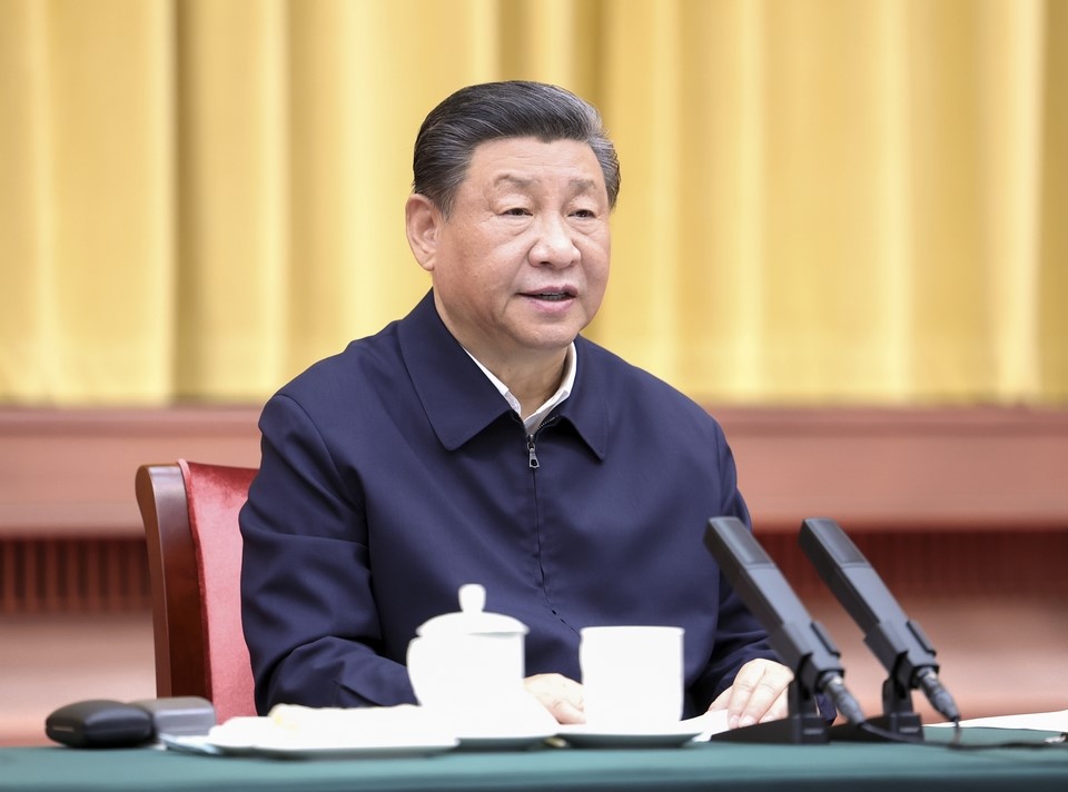 2024年3月20日下午，中共中央總書記、國家主席、中央軍委主席習近平在湖南省長沙市主持召開新時代推動中部地區(qū)崛起座談會并發(fā)表重要講話。新華社記者 鞠鵬 攝 