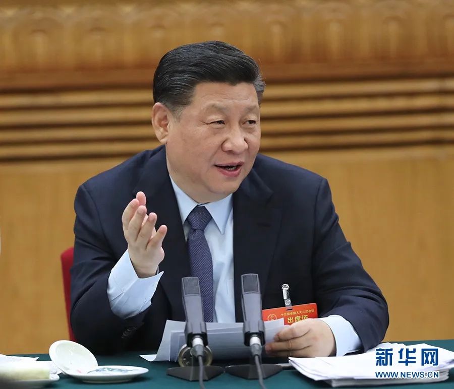 2019年3月7日，習(xí)近平參加十三屆全國人大二次會議甘肅代表團的審議。新華社記者 鞠鵬 攝